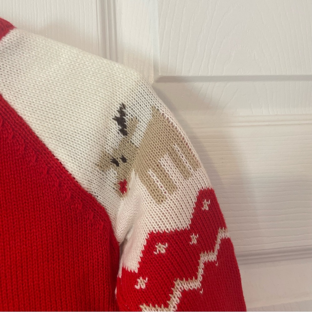Infant Reindeer Print Christmas Sweater - Picture 3 of 5
